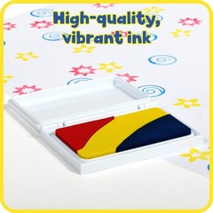 READY 2 LEARN Washable Stamp Pad for Kids | Red, Yellow and Blue | Non Toxic …