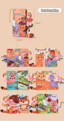 Baby 3D Soft Cloth Books Safe Tear-Resistant Animal Tails Crinkle Paper Beeper