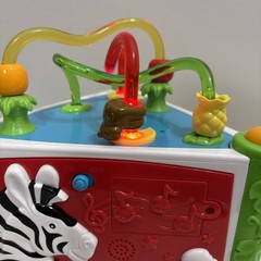 BATTAT Jungle Fun Activity Center Bead Maze Musical Zebra Piano 8 shapes to Sort