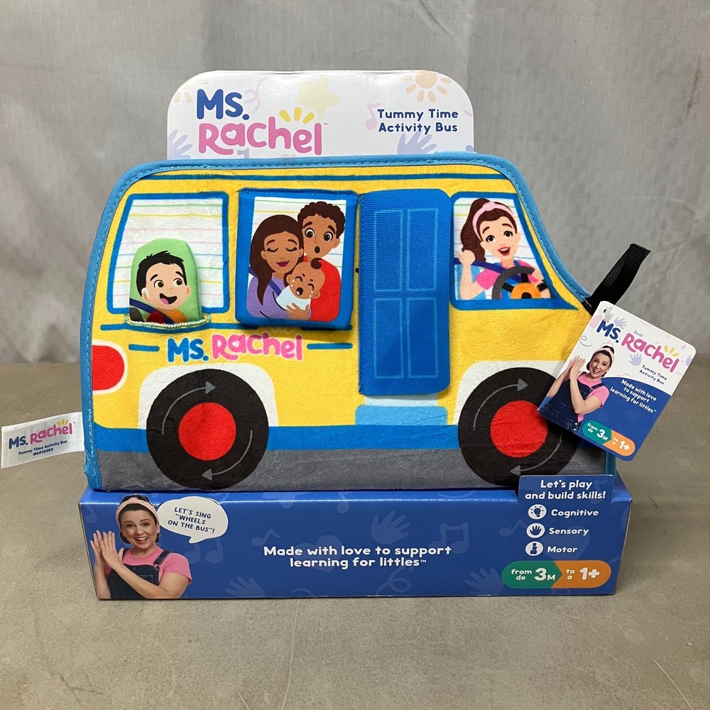 Ms. Rachel Tummy Time Activity Bus Baby Sensory Toy Cognitive Motor Learning 3m+