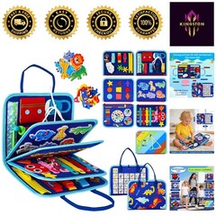 Portable Montessori Busy Book for Toddlers: Engaging Learning Activities 15×12