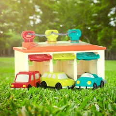 Battat Color Sorting Playset – Push & Go Cars for Ages 2+ – Fun Learning Toy