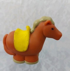 Battat Horse Toy Farm Animals Barn Bath Squirter Brown Yellow Saddle Replacement