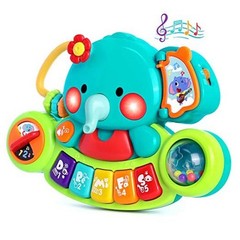 Baby Piano Toy 6 to 12 Months Light Up Music Baby Toys for 6 9 12 18 Elephant