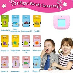 Interactive Learning Toy Pack: 224 Flash Cards for Speech & Vocabulary Growth