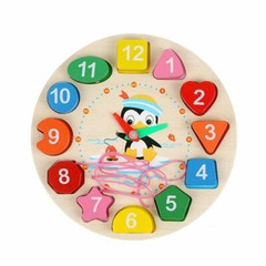 Children New Wooden Clock Puzzle Sorting Toy Gifts Toddler Kid Educational Toy