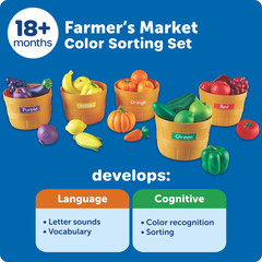 Learning Resources Farmer’s Market Color Sorting Set Toddler Toy 18+ Months