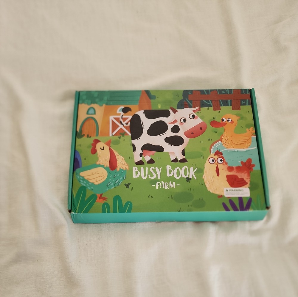 Montessori Farm Activity Books Baby/toddler Quiet Busy Book educational,