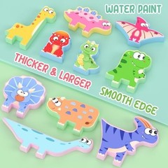 Wooden Dinosaur Stacking Blocks 10 Piece Sorting Toy for Toddlers Preschool