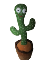 Dancing Cactus Plush Toy Light Up Repeat Talking Battery Kids Toy Gift