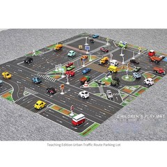 Interactive City Traffic Mat Waterproof 130x100CM Nonwoven Fabric