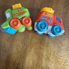 Fisher-Price 2023 Mattel Fire Truck & Steam Roller Activity Toy HRP29/HRP30 +