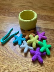 Lovevery Transfer Tweezers Plus Felt Stars; The Companion Play Kit 22-24 months