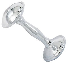 Stephan Baby Rattles – Keepsake Baby Rattle in Gift Box, 4-Inch, Silver Plated
