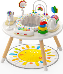 4-In-1 Baby Activity Center | Montessori-Inspired Design | 8 Interactive Toys |