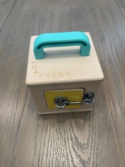 LOVEVERY Wooden Lock Box Latches Montessori Learning Toy from The Realist Box