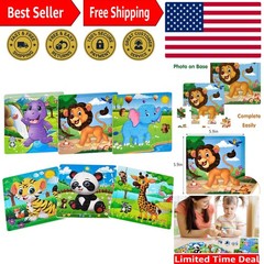 Montessori Learning Animal Puzzles for Toddlers – 20 Wooden Pieces, 6 Designs