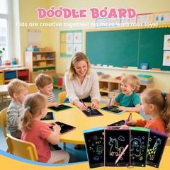 Glochin 2 Pack LCD Writing Tablet for Kids, Erasable and Reusable Toddler Doo…