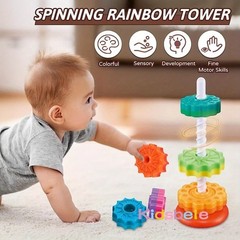 Spinning Stacking Toys Rainbow Tower, Kids Stackable Spinning Toy, Educational*