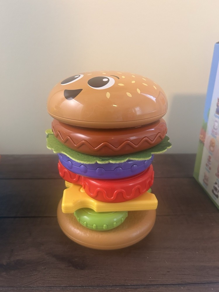 Stacking Hamburger Multicolor Baby Toy Food & Drink Theme Hand-Eye Coordination