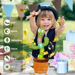 Interactive Dancing Cactus Toy – Mimics Speech, Fun Gift for Infants & Toddlers