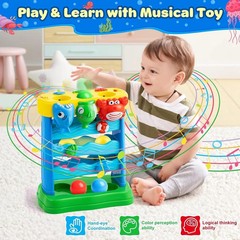 V-Opitos Musical Toys for 1, 2 Years Old Boys & Girls, Feeding Interactive Toys