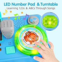 Baby DJ Table for Toddlers 1-3, Baby Musical Piano Toys 6-9-12-18 Months Toddler