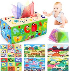 Baby Tissue Box Toy – Montessori Baby Toys Medium For 6-12 Months 1 Year Old Boy