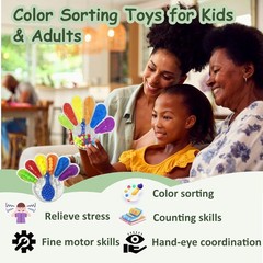 Color Sorting Sensory Toy for Fine Motor Skills