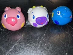 Lot 3 Bright Starts Animal Having A Ball Alphabet Pop Top Replacements 2.5” GUC