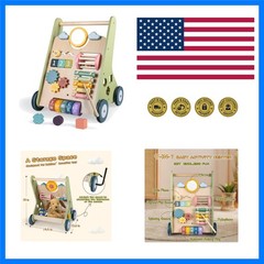 Wooden Baby Walker with Wheels, Push Toy for Boys Girls 12 | Wooden push wal…