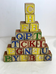 Educational 22 Wood Alphabet & Number Blocks, ABC Toy for Toddlers.