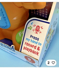 Fisher-Price Link Squad Bop & Groove Tiger Baby Learning Toy with Music & Lights