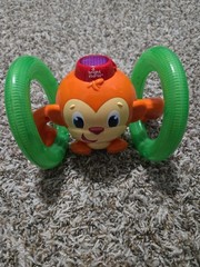 Bright Starts Light Up Roll Glow Monkey Developmental play Learn Toy Tested