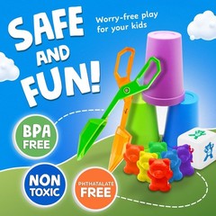Interactive 70-Pc Counting Bears Set – Sensory Learning Toys for Toddlers