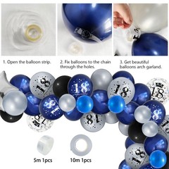 Navy Blue 18th Birthday Party Decorations Silver Happy 18th Birthday Yard Ban…