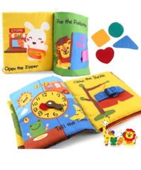 Baby Books Toys 0-6-12 Months, Baby Boy Gifts,Touch and Feel Crinkle Books with