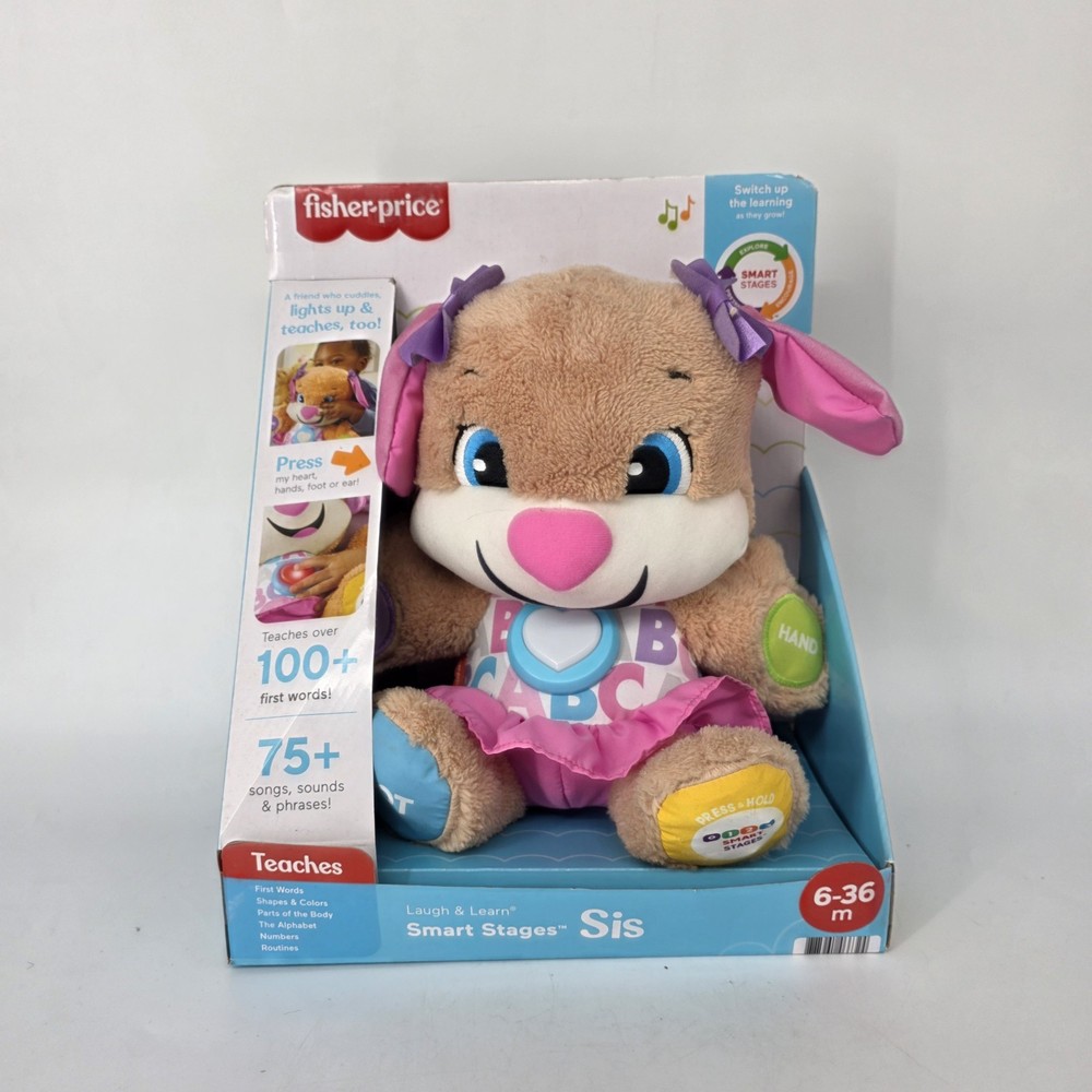 Fisher-Price Laugh & Learn Smart Stages Sis Plush Toy FDF22 NIB New 6-36M