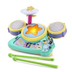 VTech Bluey Hooray Drum Set with Accessories Interactive Lights Kids Toy NEW