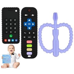 ZOEDO Baby Teething Toys, Remote Control Shape Cell Black