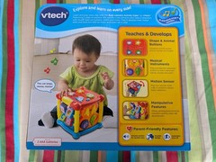 VTech Busy Learners Activity Cube Baby Toddler Learning Toy Lights Sounds 6–36M