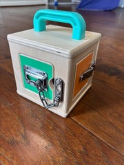 Lovevery Wooden Lock Box Lockbox Montessori Learning Toy, For Ages 19-21 Months
