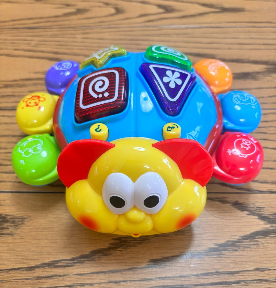 Bilingual English Spanish Bump & Go Turtle Light Up Musical Baby Learning Toy