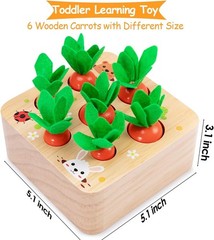 Montessori Toys Baby Easter Toys for Toddlers 1-3 Old, Educational Wooden Ca…