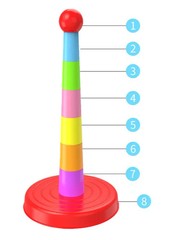 Children Throw Circle Game Ferrule Stacked Toys Fun Indoor Outdoor Parent-Child