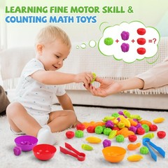 Counting Vegetables Matching Games Sensory Toys with Sorting Bowls Preschool …