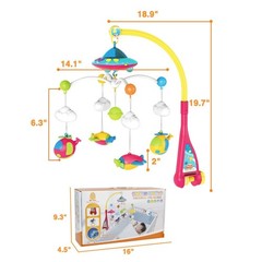 Baby Mobile Crib Music Light Galaxy Projection 108 Songs For 0-12 Months Newborn