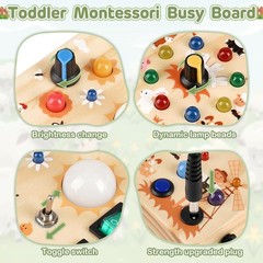 Educational Sensory Board with LED Lights – Safe Fun for Toddlers 1-3