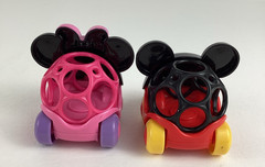 Disney Mickey & Friends Minnie Mouse Oballs Go Grippers Roll Along Baby Toys Lot
