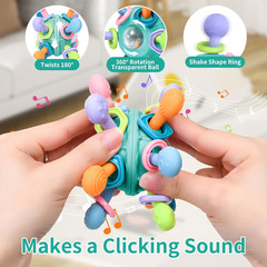 Baby Montessori Teething Toys for 0-6 6-12 Months BPA Free Sensory Toys for Babi